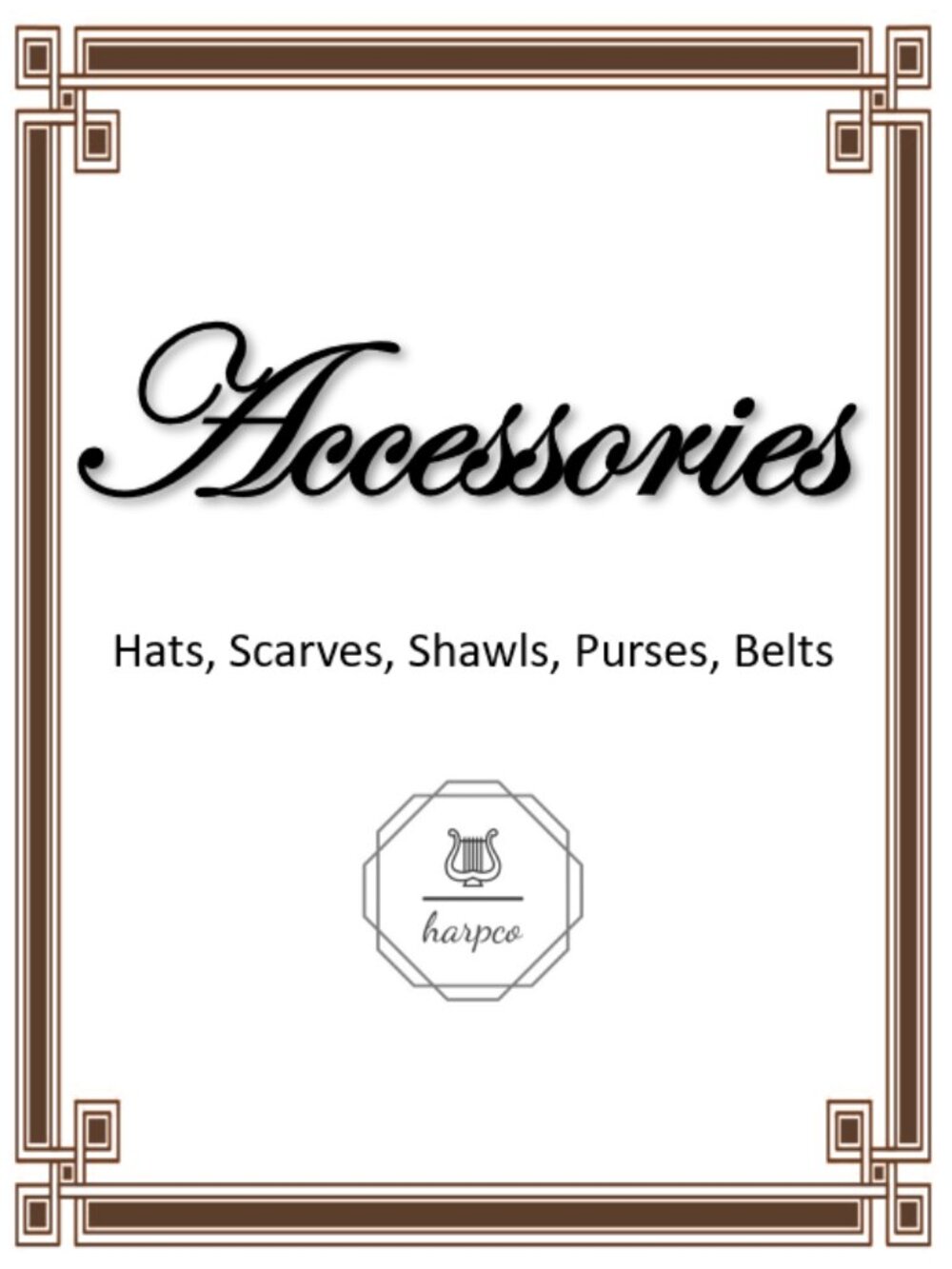 Accessories - Hats, scarves, purses, shawls